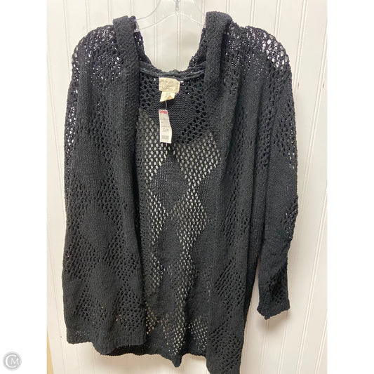Sweater Cardigan By Nicole By Nicole Miller In Black, Size: 1x