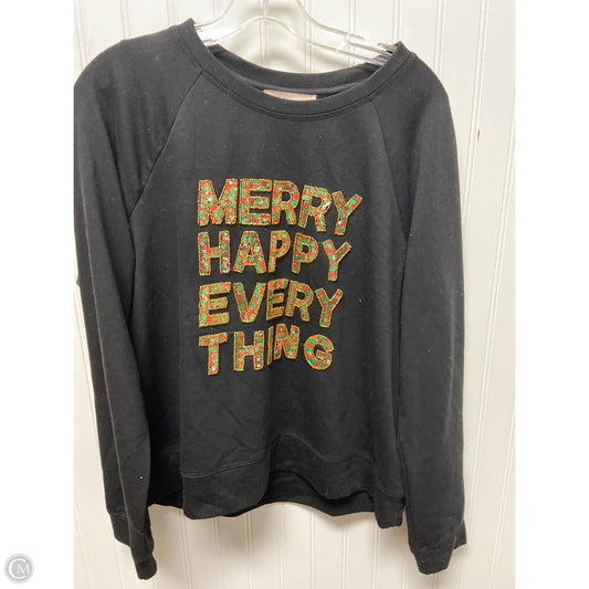 Sweater By Philosophy In Black, Size: L