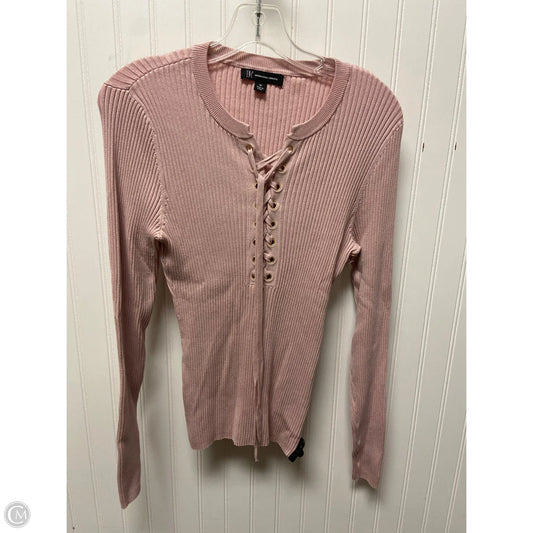 Top Long Sleeve By Inc In Pink, Size: M