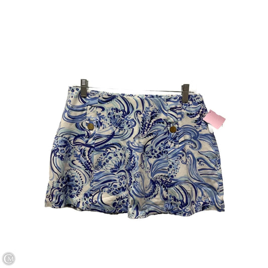 Skort Designer By Lilly Pulitzer In Blue & White, Size: 8