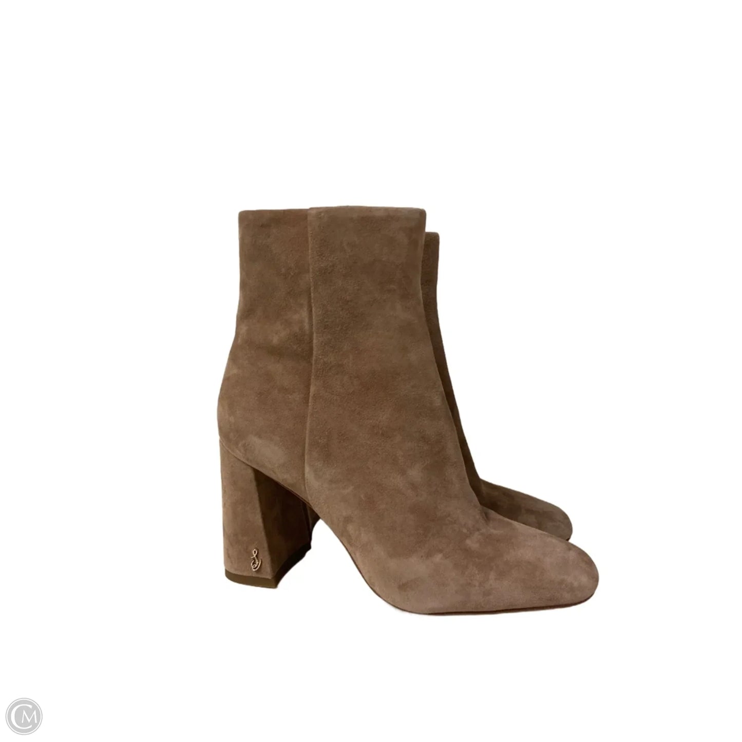Boots Ankle Heels By Sam Edelman In Taupe, Size: 6.5