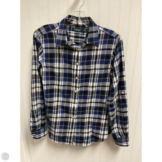 Top Long Sleeve By Ralph Lauren In Plaid Pattern, Size: Sp