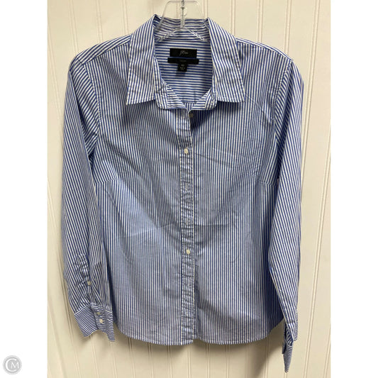 Top Long Sleeve Basic By J. Crew In Striped Pattern, Size: M
