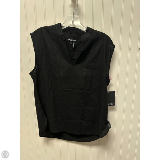 Top Sleeveless Designer By Halston In Black, Size: M