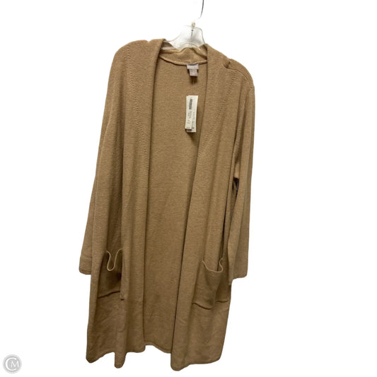 Sweater Cardigan By Chicos In Tan, Size: Xl