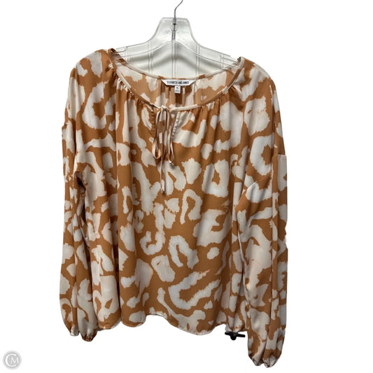 Top Long Sleeve By Elizabeth And James In Brown, Size: Xl