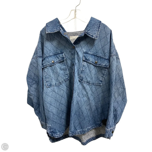 Jacket Denim By Celebrity Pink In Blue Denim, Size: 3x