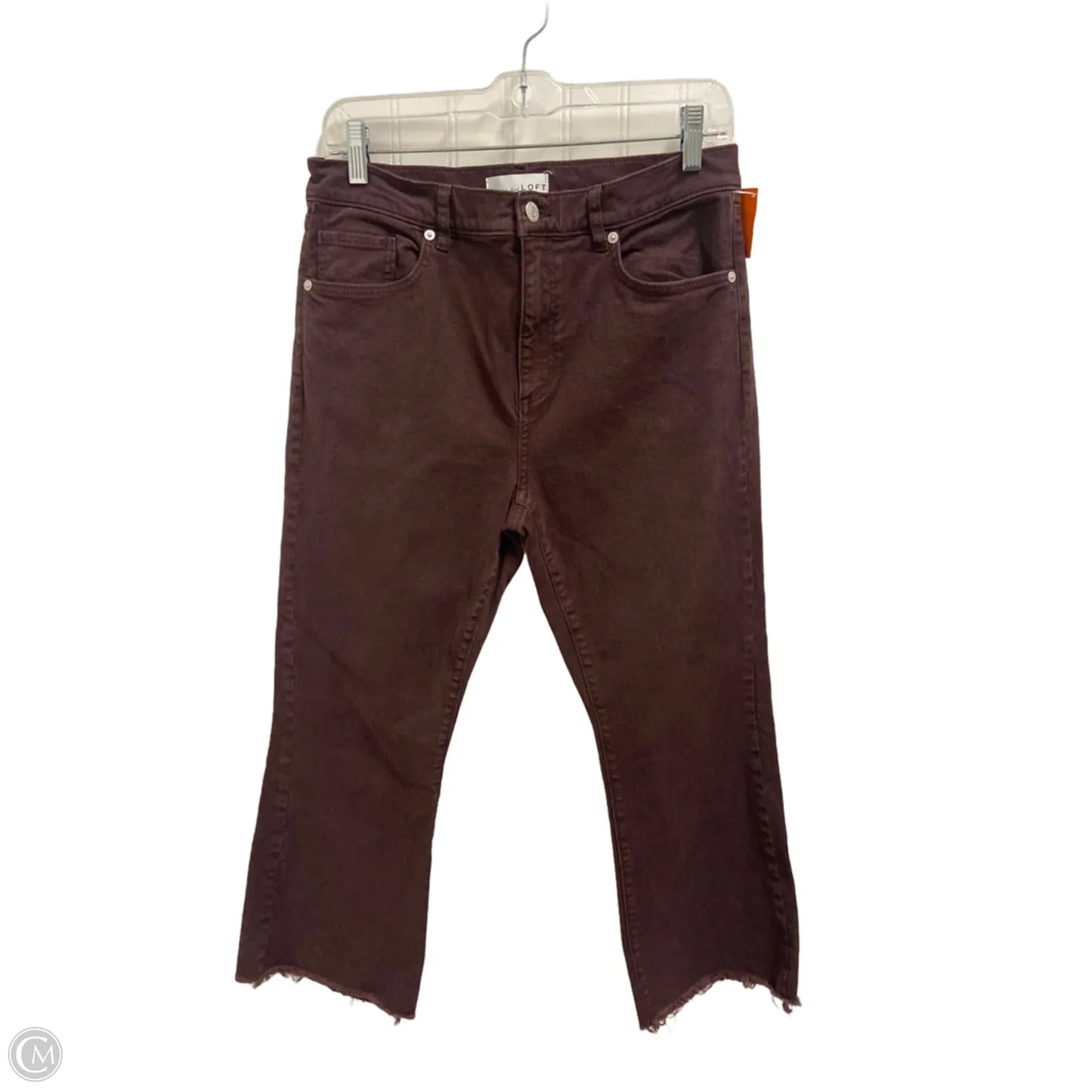 Jeans Cropped By Loft In Purple, Size: 8
