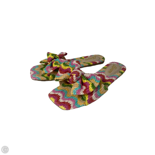 Sandals Flats By Clothes Mentor In Multi-colored, Size: 10