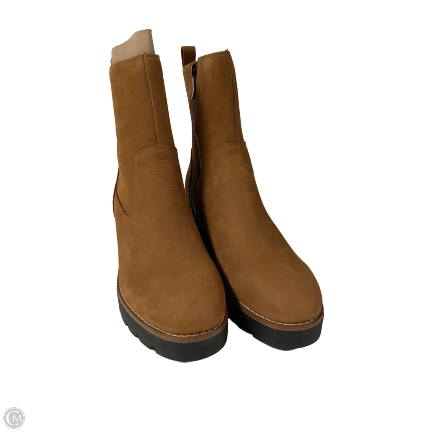 Boots Mid-calf Flats By Easy Spirit In Tan, Size: 8.5