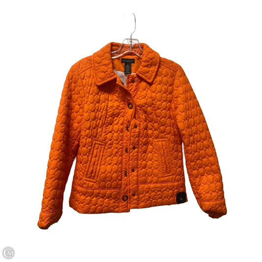 Jacket Puffer & Quilted By Rafaella In Orange, Size: M