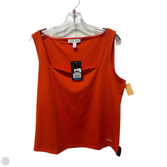 Top Sleeveless Basic By Nine West In Orange, Size: Xl