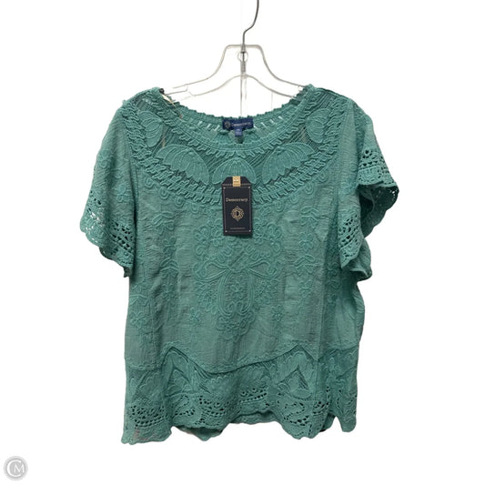 Top Short Sleeve By Democracy In Aqua, Size: M