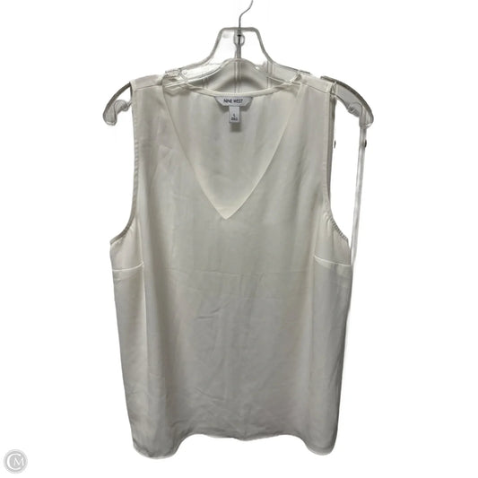 Top Sleeveless Basic By Nine West In White, Size: L