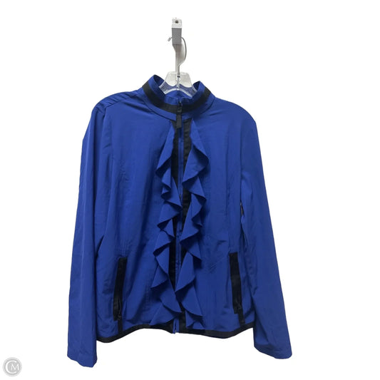 Athletic Jacket By Zenergy By Chicos In Blue, Size: L