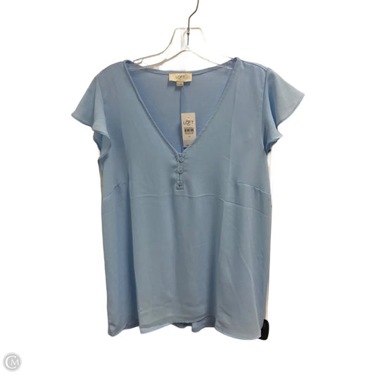 Top Short Sleeve By Loft In Blue, Size: M