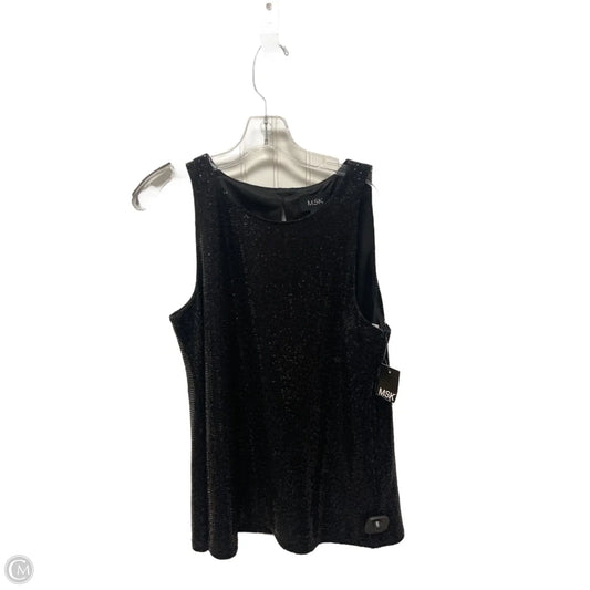 Top Sleeveless By Msk In Black, Size: M