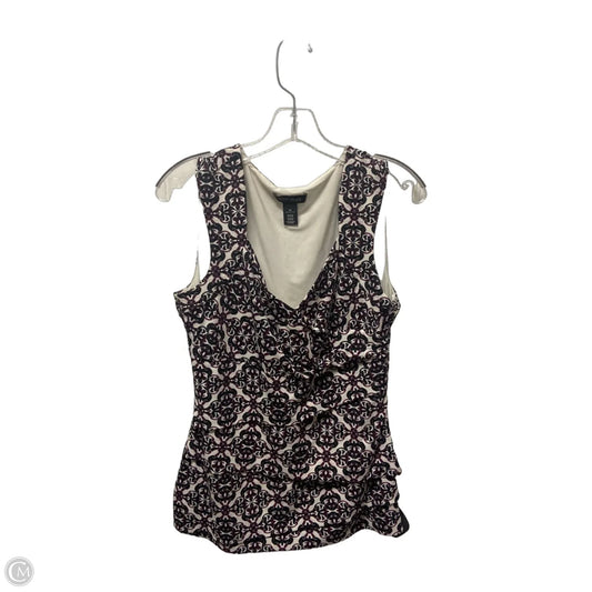Top Sleeveless By White House Black Market In Black & Purple, Size: M