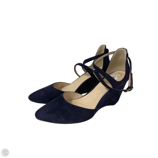 Shoes Heels Wedge By Cole-haan In Blue, Size: 8.5