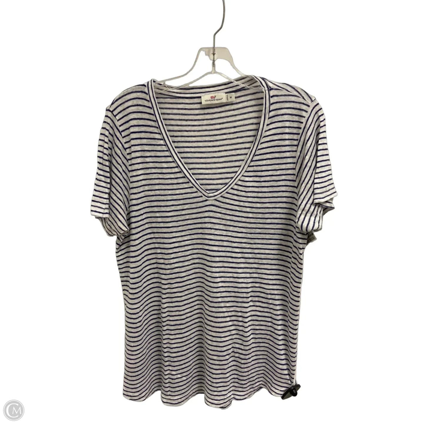 Top Short Sleeve Basic By Vineyard Vines In Striped Pattern, Size: M