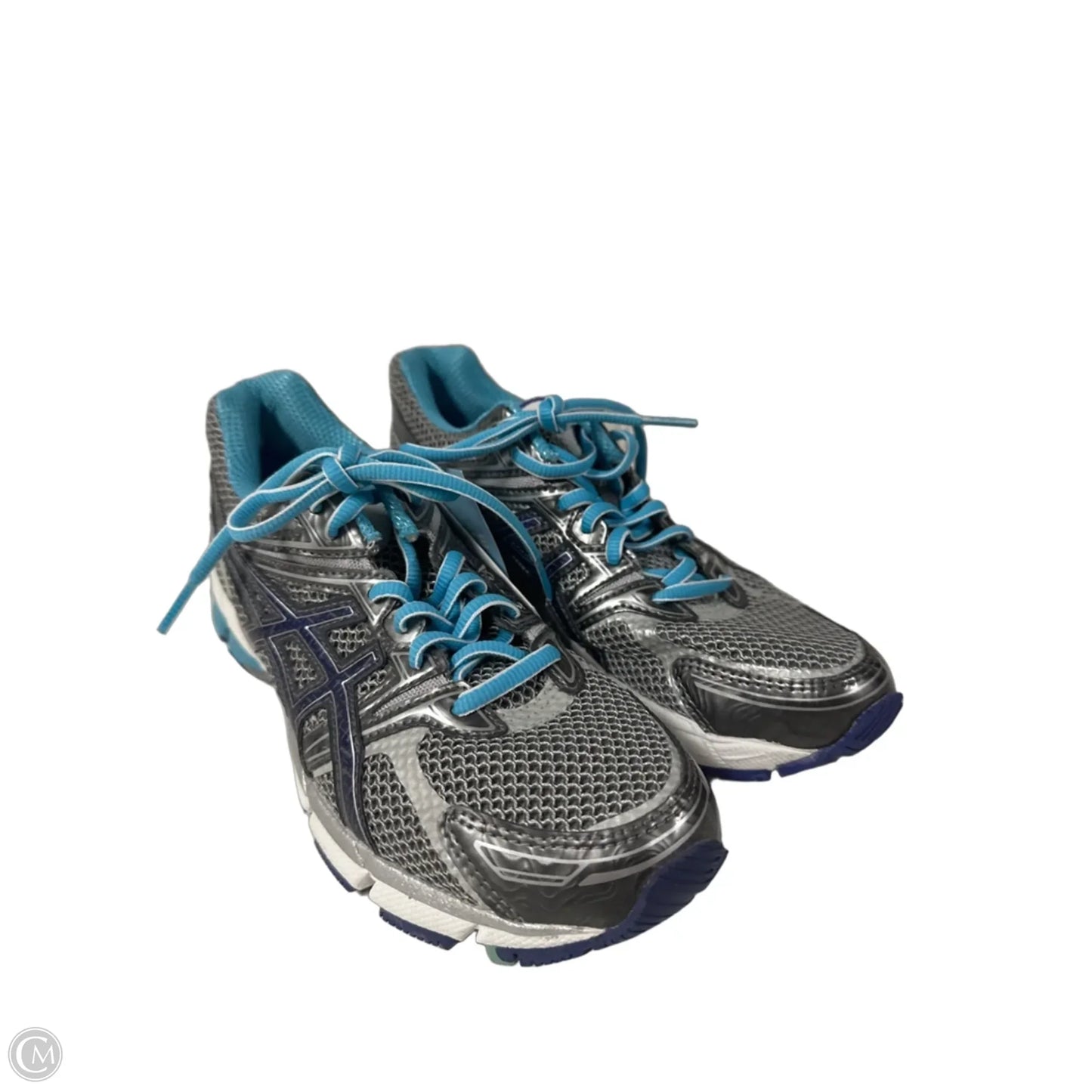 Shoes Athletic By Asics In Blue & Grey, Size: 7