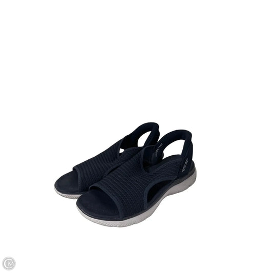 Sandals Flats By Skechers In Blue & White, Size: 8