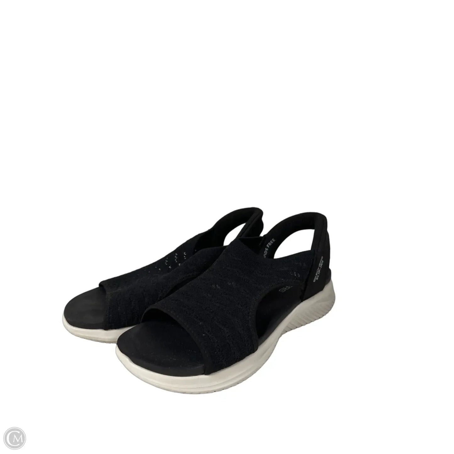 Sandals Flats By Skechers In Black & White, Size: 8