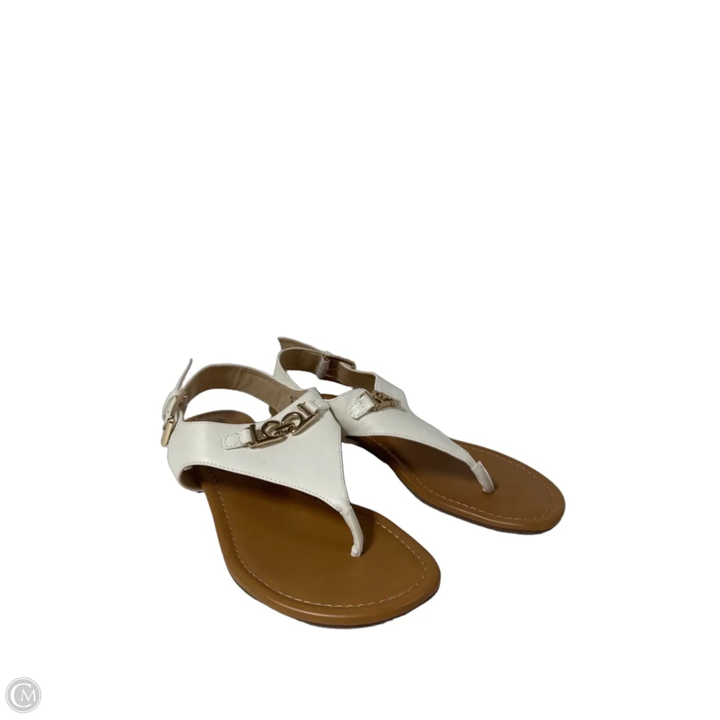 Sandals Heels Block By Liz Claiborne In White, Size: 8