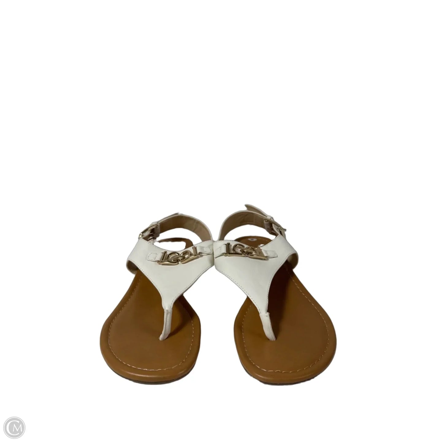 Sandals Heels Block By Liz Claiborne In White, Size: 8
