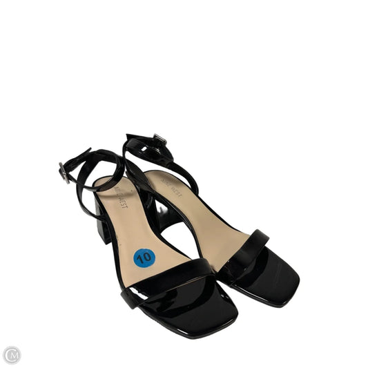 Sandals Heels Block By Nine West In Black, Size: 10