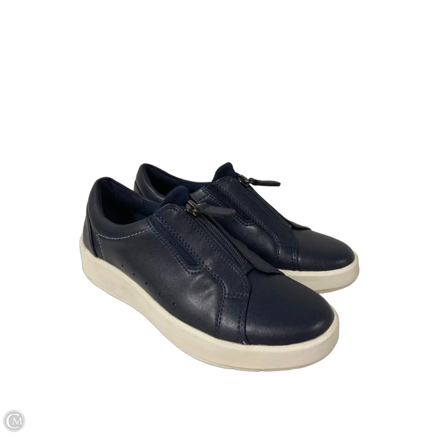 Shoes Sneakers By Clarks In Blue, Size: 6