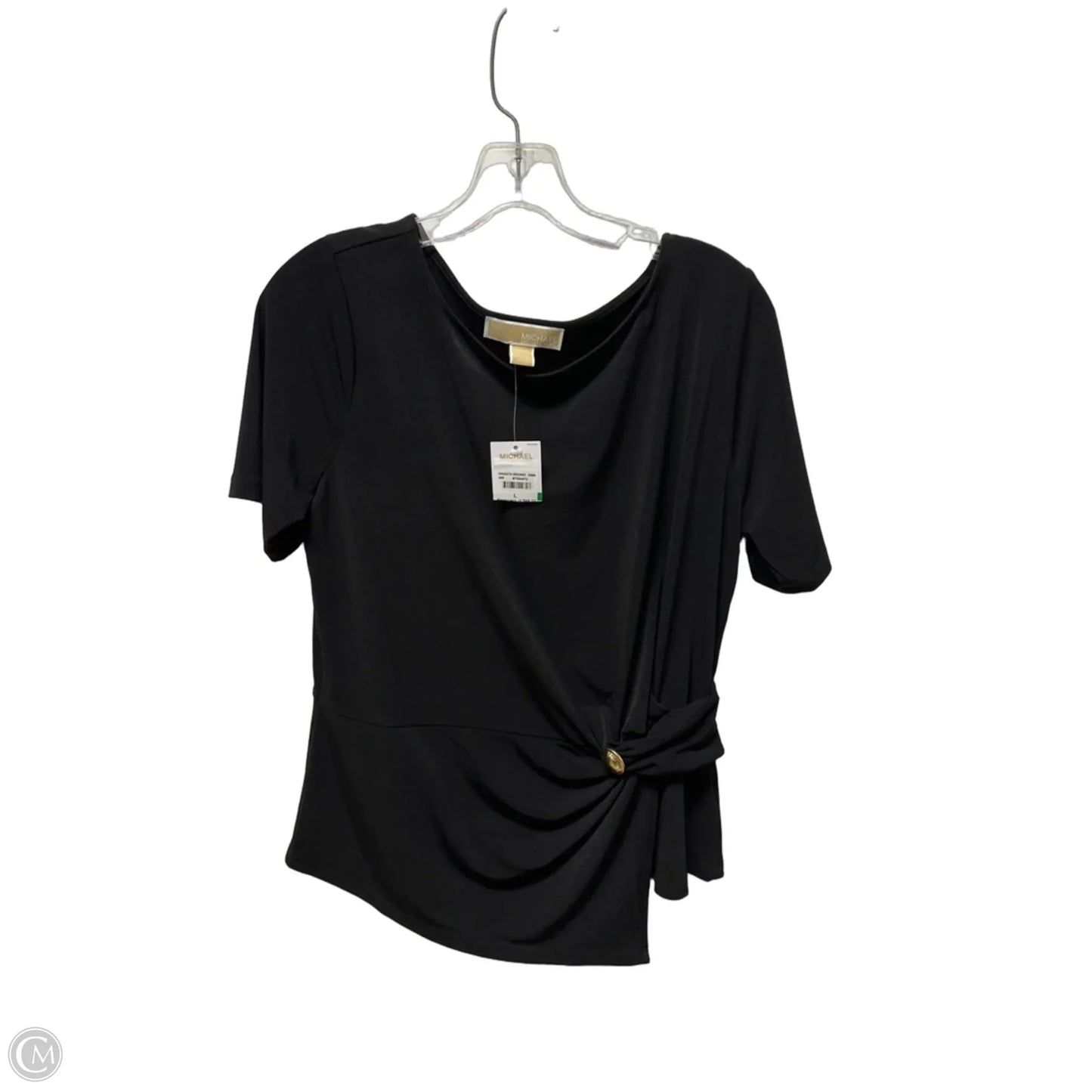 Top Short Sleeve By Michael By Michael Kors In Black, Size: L