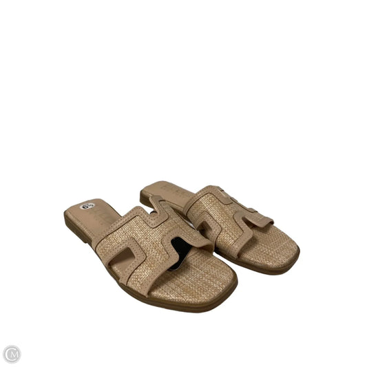 Sandals Flats By Nicole Miller In Beige, Size: 6.5