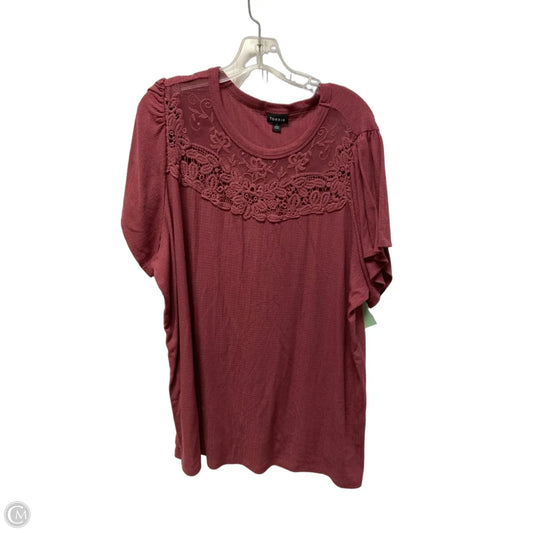 Top Short Sleeve By Torrid In Purple, Size: 4x