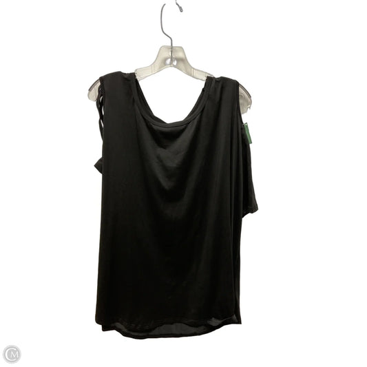 Top Short Sleeve Basic By Clothes Mentor In Black, Size: 3x