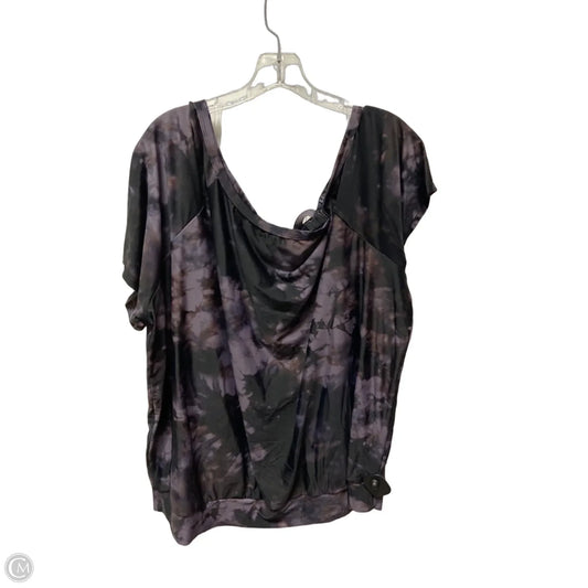 Top Short Sleeve By Torrid In Black & Purple, Size: 4x