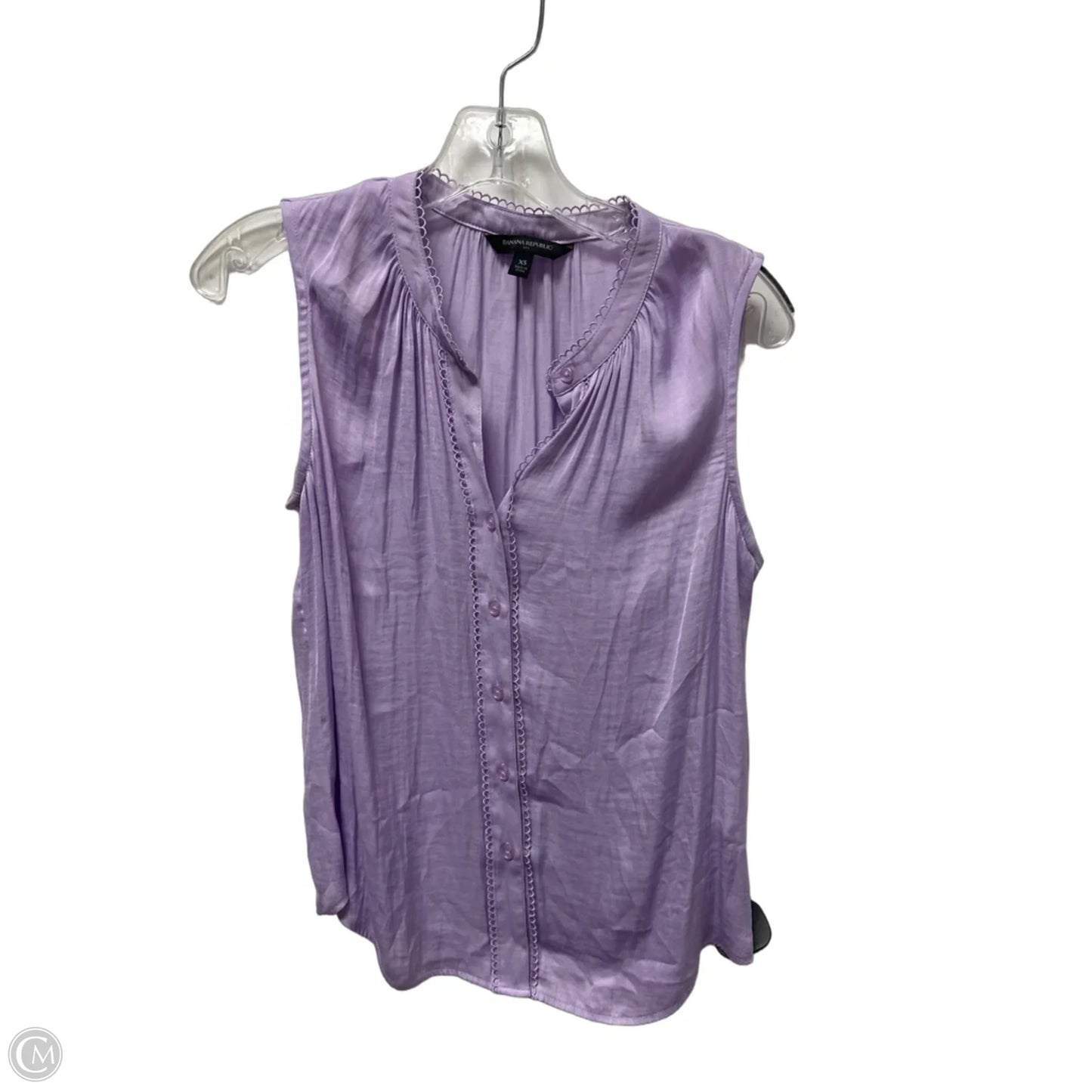 Top Sleeveless Basic By Banana Republic In Purple, Size: Xs