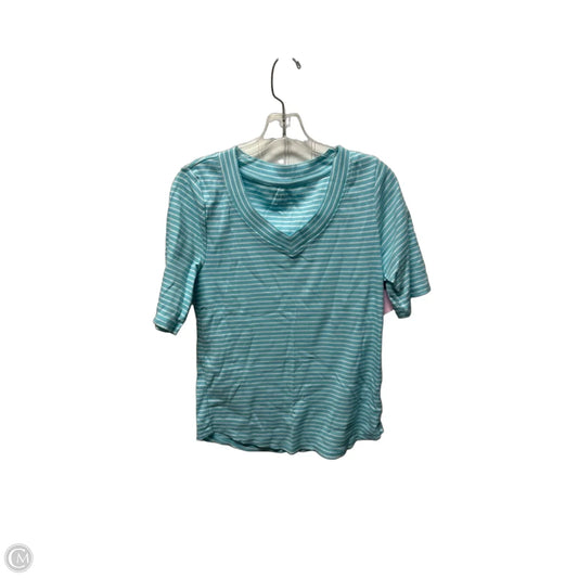 Top Short Sleeve Basic By Talbots In Striped Pattern, Size: L