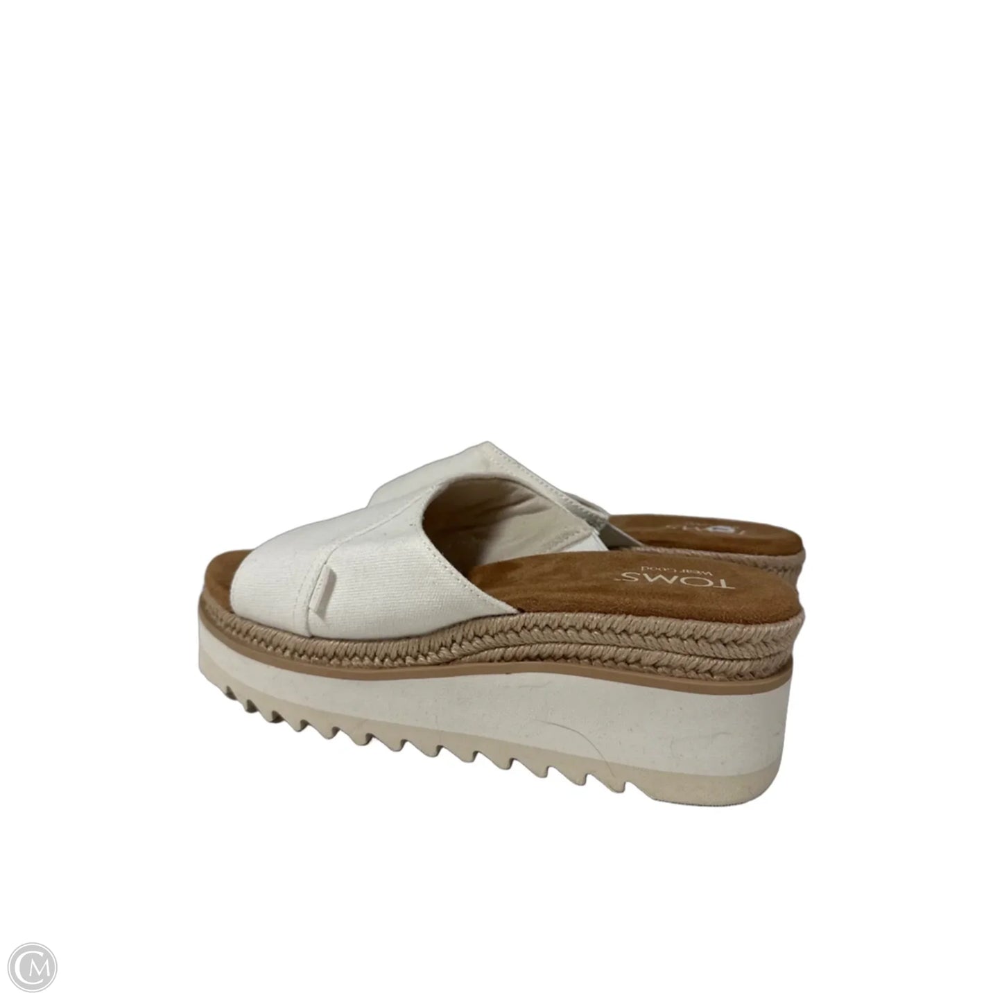 Sandals Heels Wedge By Toms In White, Size: 7
