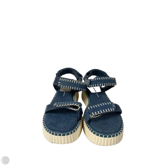 Sandals Flats By Dolce Vita In Blue Denim, Size: 8.5