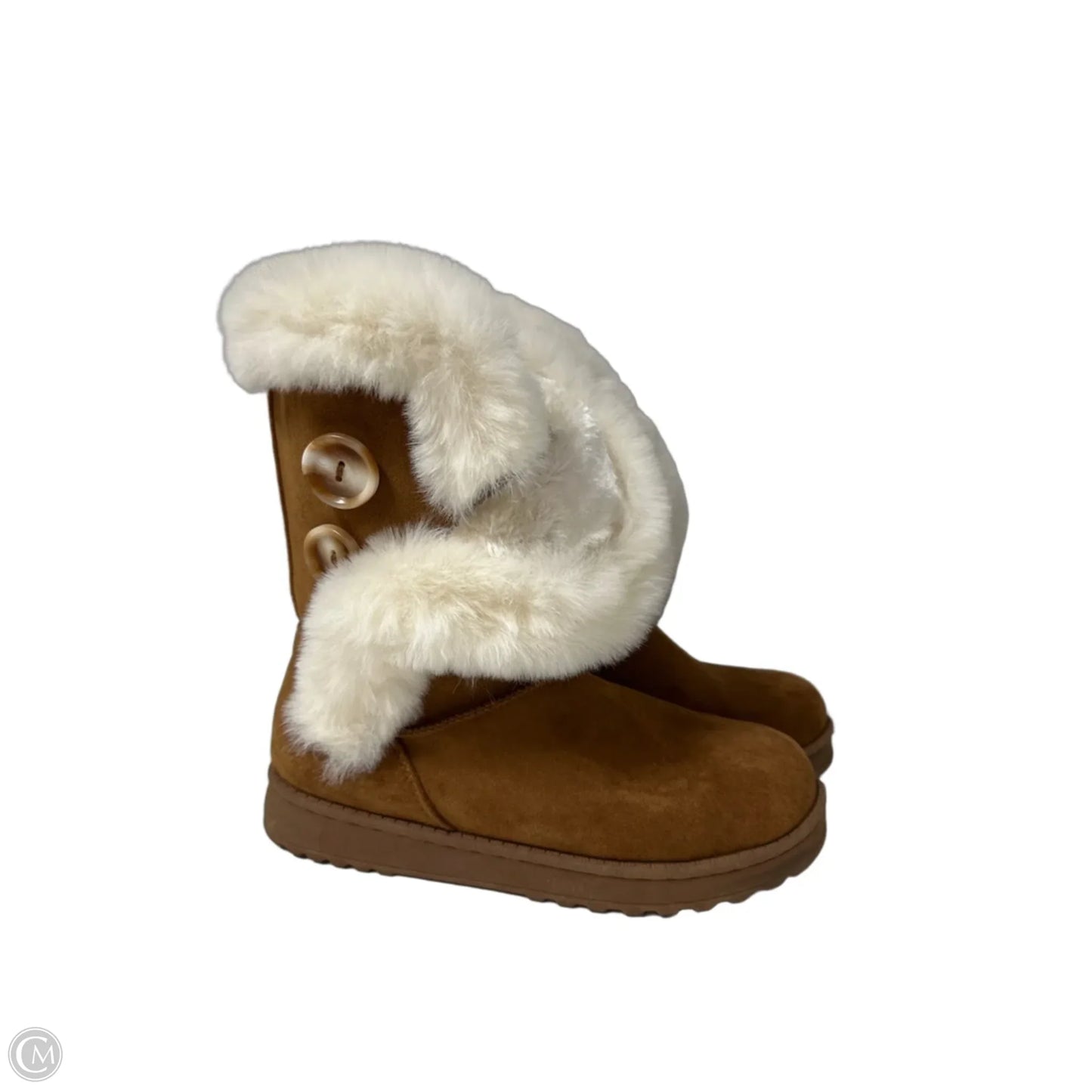 Boots Ankle Flats By So In Tan, Size: 7
