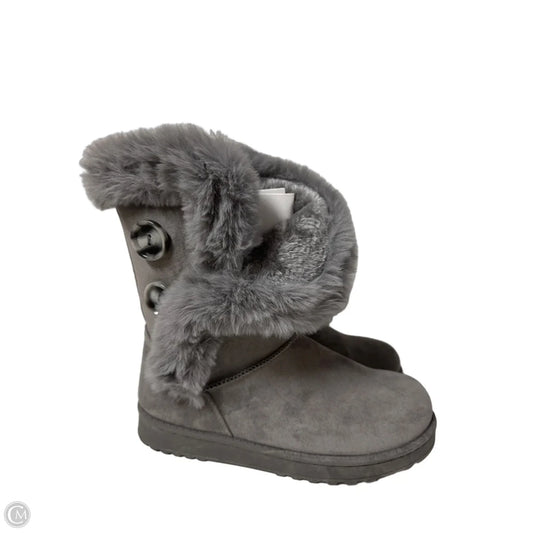Boots Ankle Flats By So In Grey, Size: 7