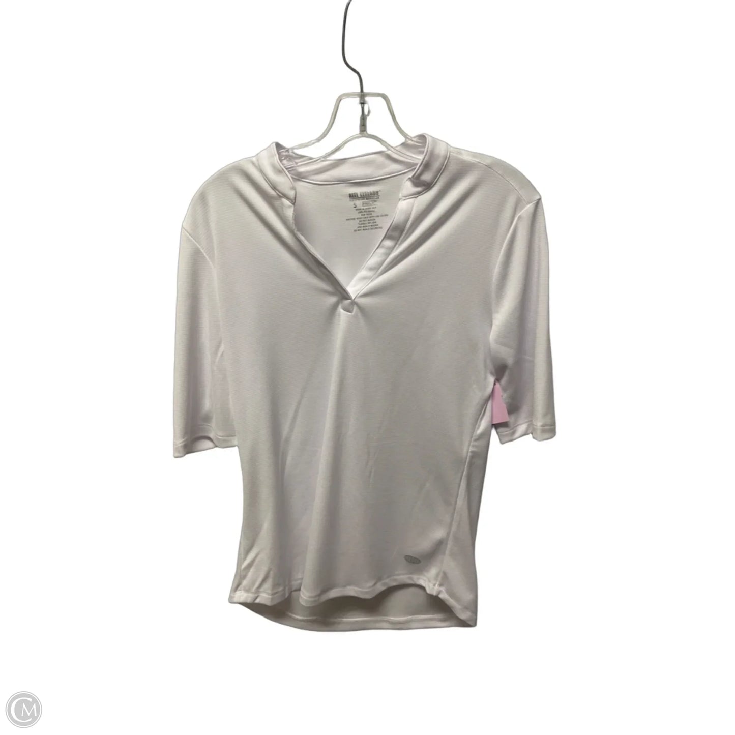 Athletic Top Short Sleeve By Reel Legends In White, Size: S