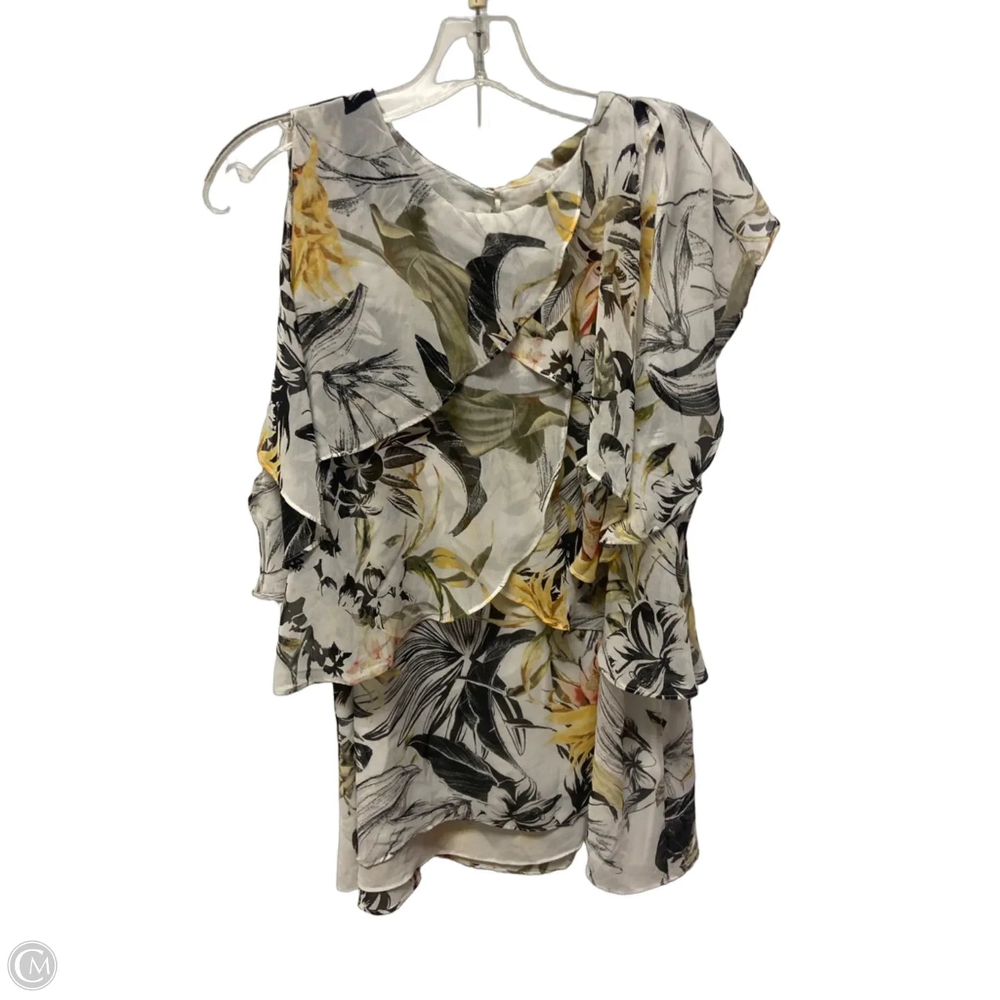 Top Sleeveless By White House Black Market In Tropical Print, Size: Xl