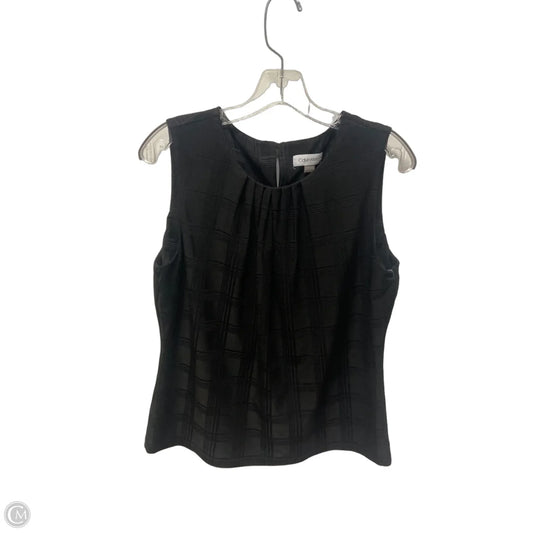 Top Sleeveless By Calvin Klein In Black, Size: L