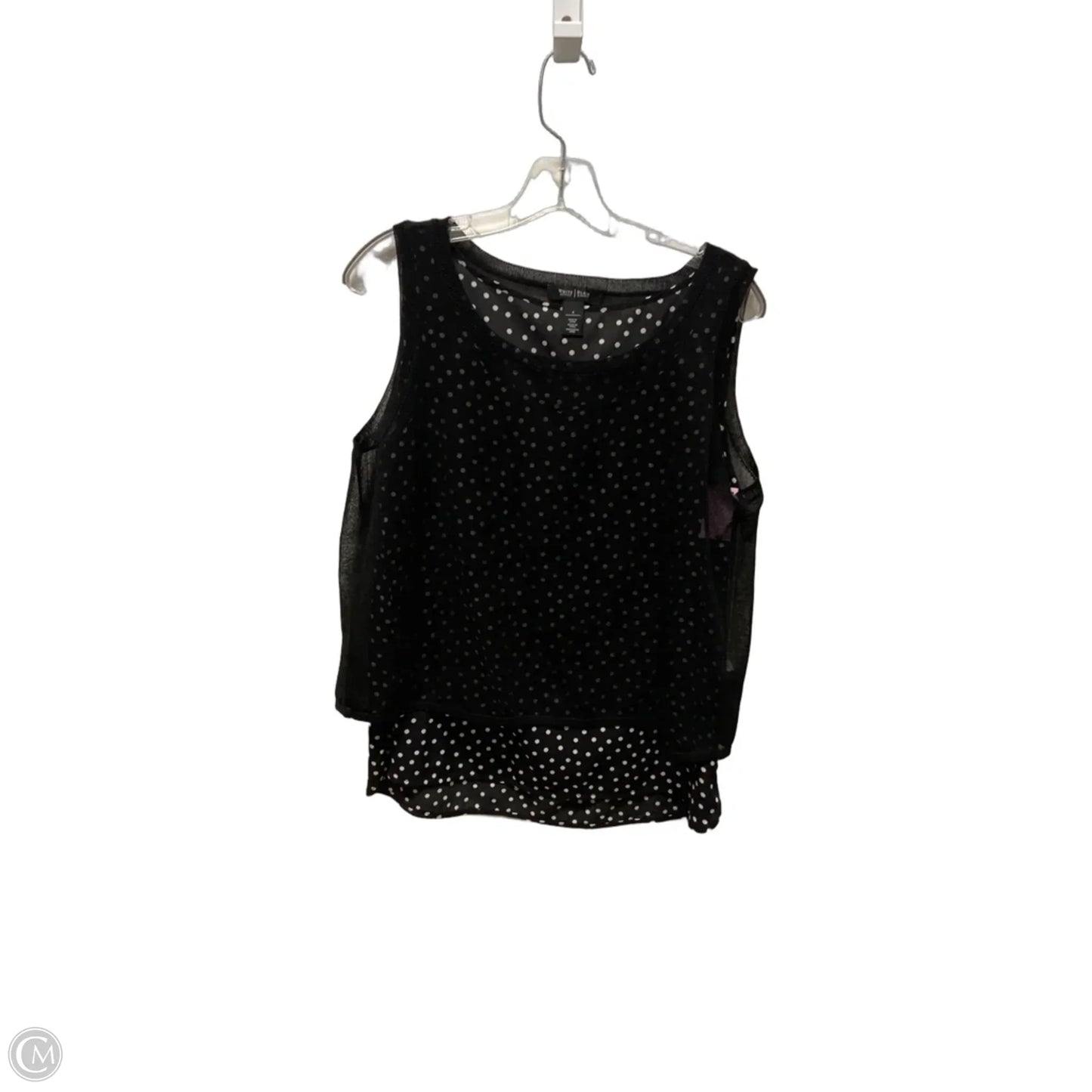 Top Sleeveless By White House Black Market In Polkadot Pattern, Size: S