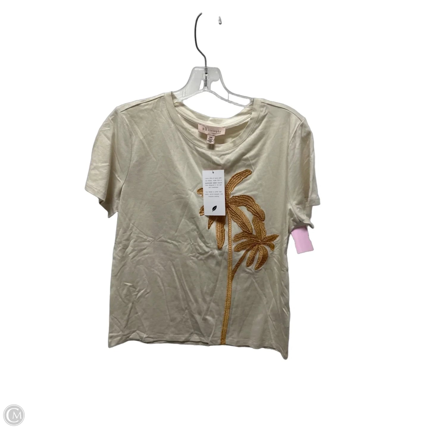 Top Short Sleeve Basic By Philosophy In Beige, Size: M