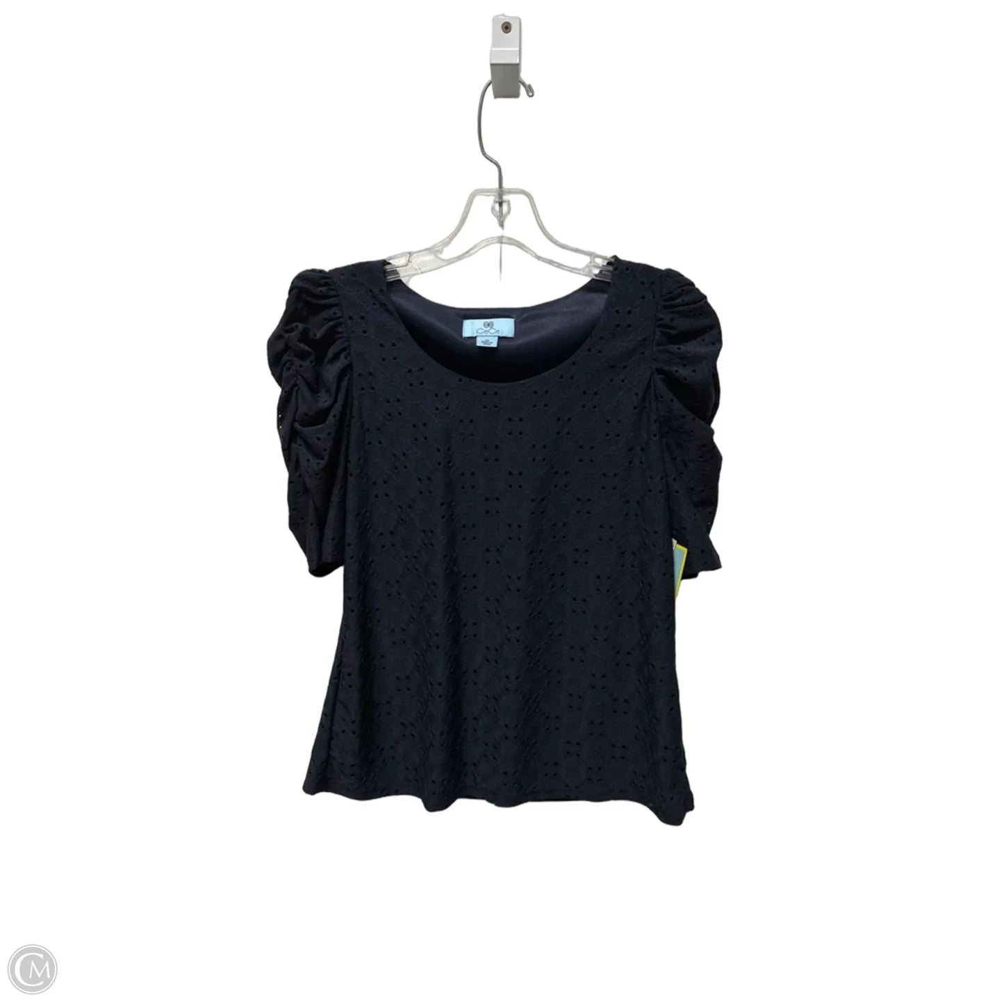 Top Short Sleeve By Cece In Navy, Size: Xs