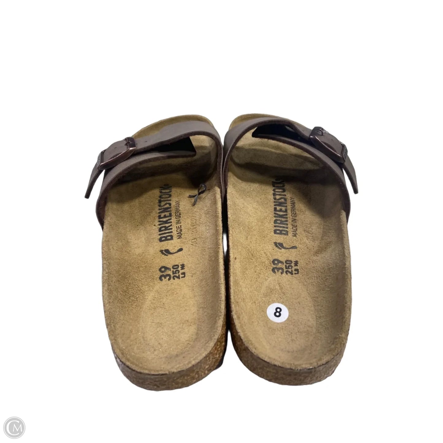Sandals Flats By Birkenstock In Brown, Size: 8