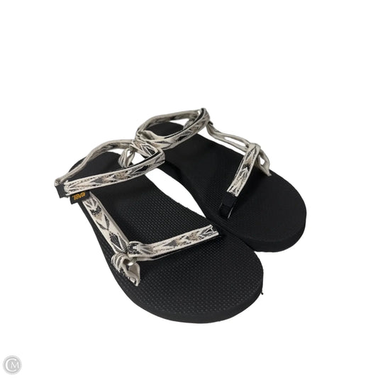 Sandals Flats By Teva In Black & White, Size: 7